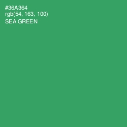 #36A364 - Sea Green Color Image